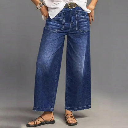 👖 Damen High-Rise Weitbeinjeans – Casual & bequem! Jetzt mit 49% Rabatt!