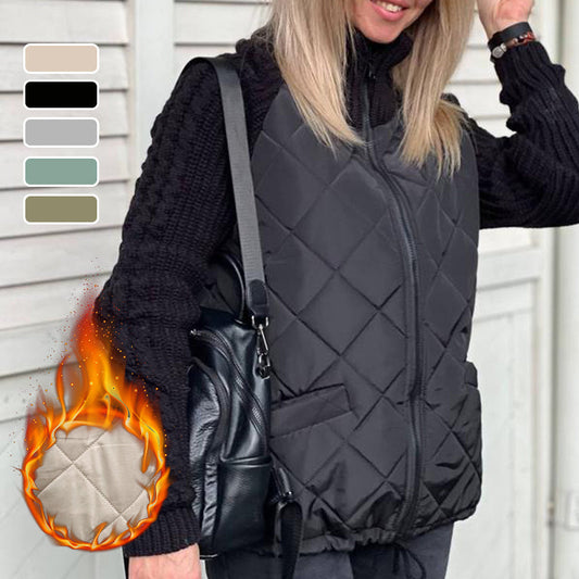 🔥Solange der Vorrat reicht 55 % Rabatt!🎉Gestrickte Patchwork-Pufferjacke für Damen
