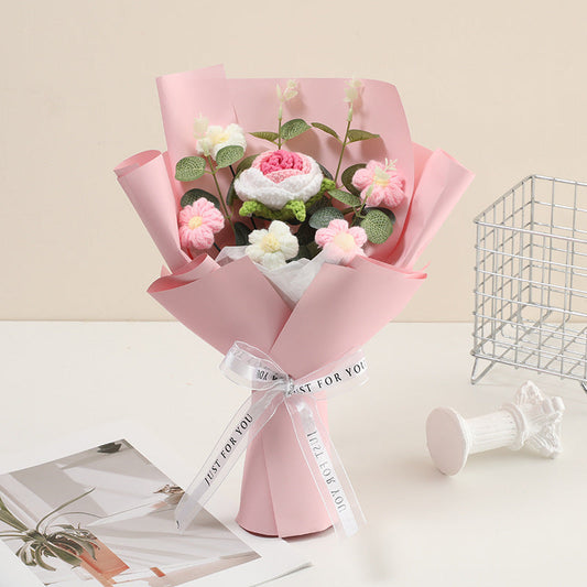 🎉 Handmade Delicate Crochet Flower Bouquet – Lifelike Design, Durable & Perfect Home Decor/Gift ✨