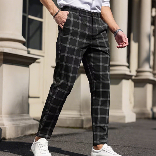 🔥 49% Rabatt! Herren Slim-Fit Karohosen
