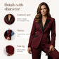 Modern Formal Suit Set with Straight-Leg Pants
