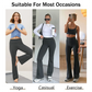 High-Waist Stretch Flare Pants with Pockets